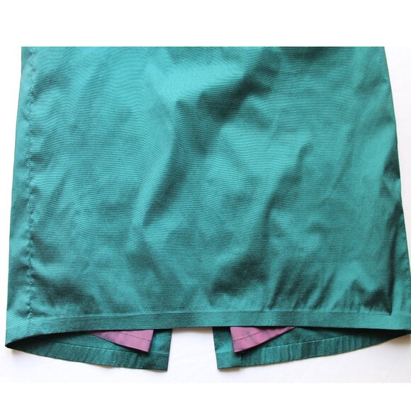 Talbot Runhof Komoe3 Cocktail Dress / Size 6 / Size 36 / Turquoise Gathered - Picture 7 of 13